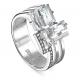 Кольцо из белого золота KABAROVSKY K11-11109-5500 с бриллиантом и горным хрусталём